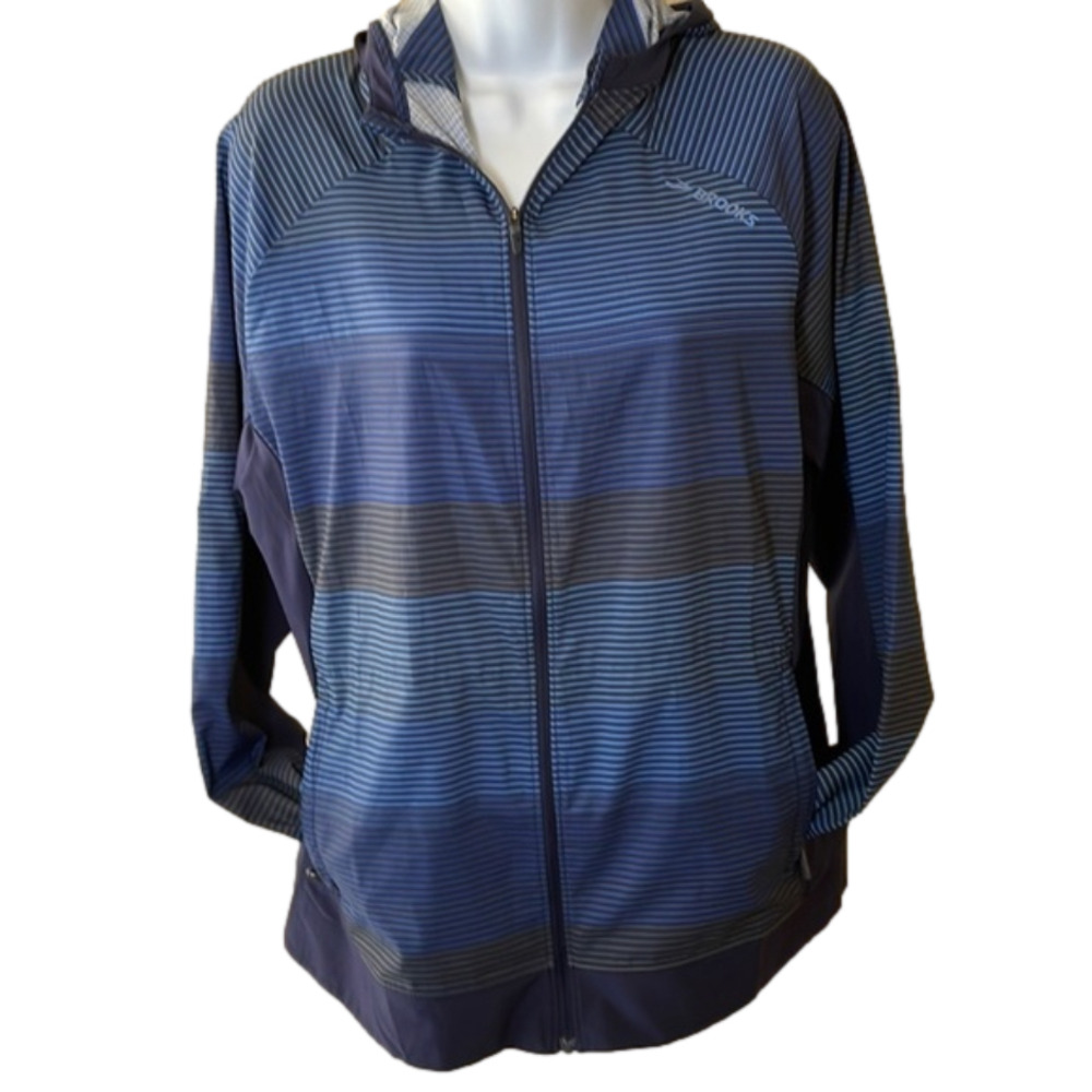BROOKS Lightweight Hooded Jacket Size Large